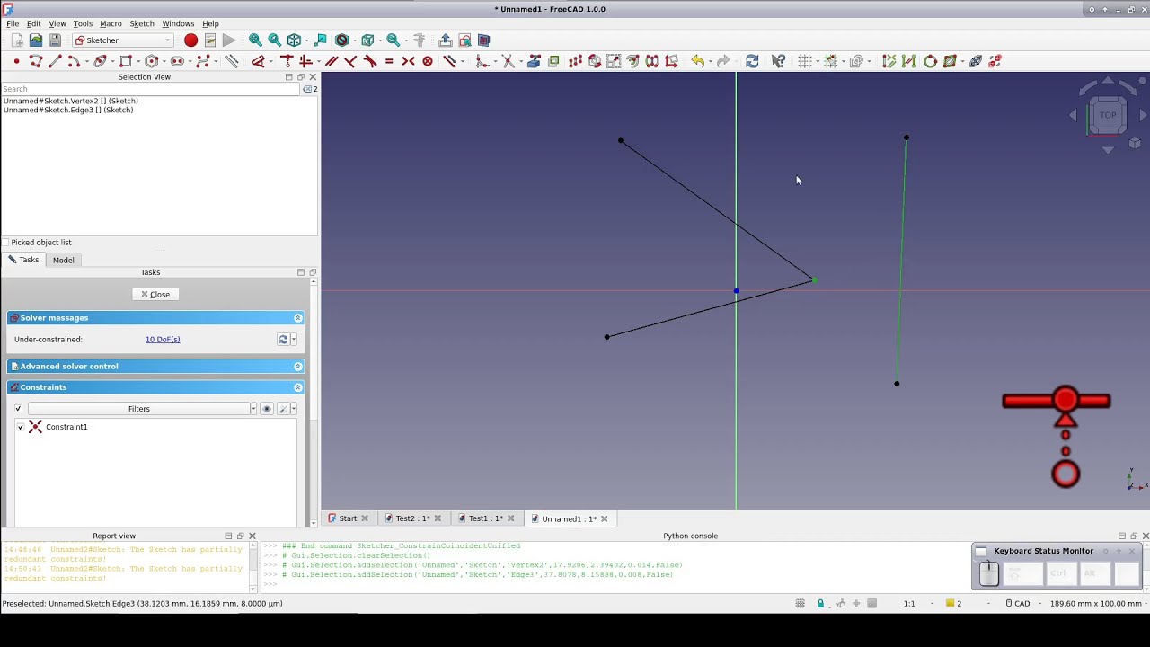 FreeCAD: New Unified Coincident and PointOnObject tool.
