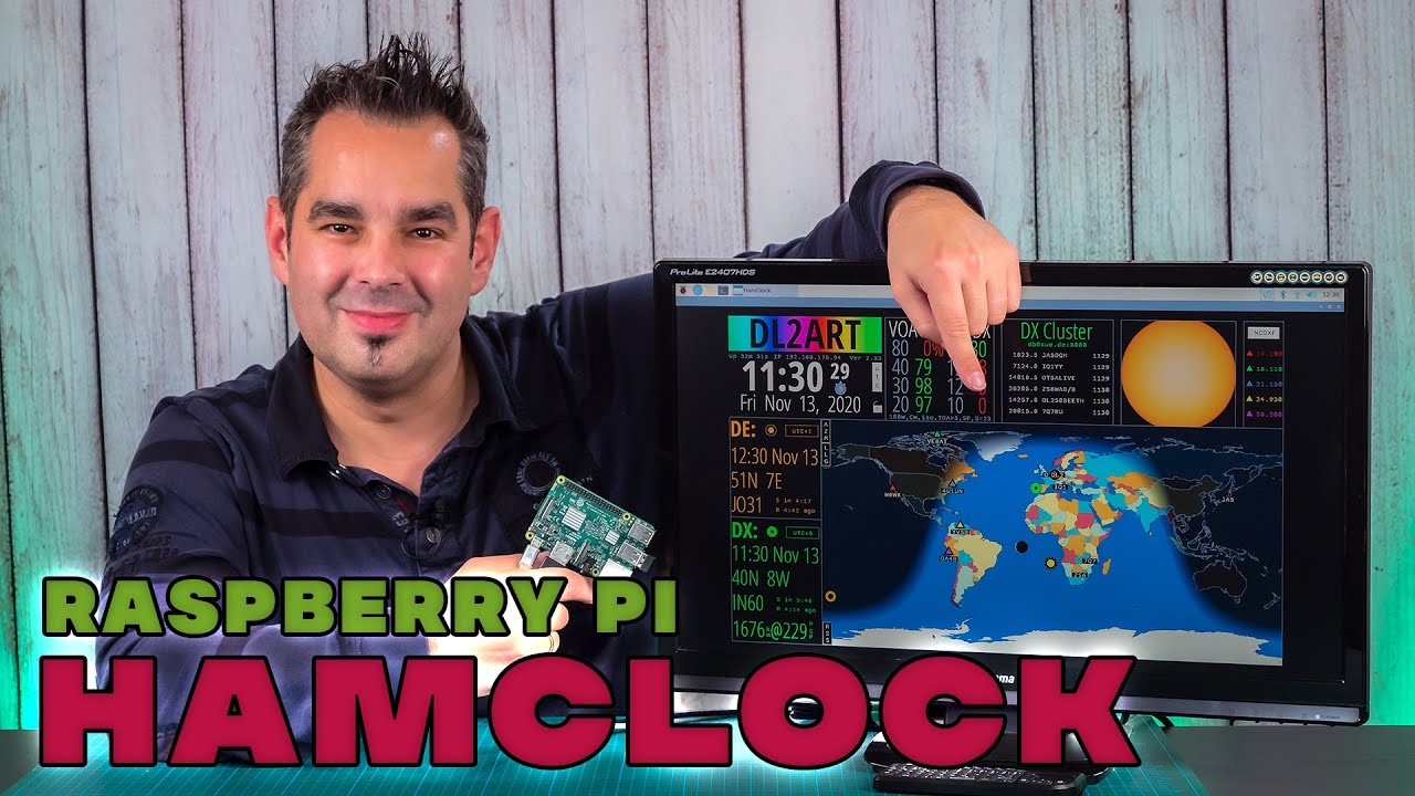 Raspberry Pi #01 🍓 Ham Clock - UTC Uhr mit Weltkarte