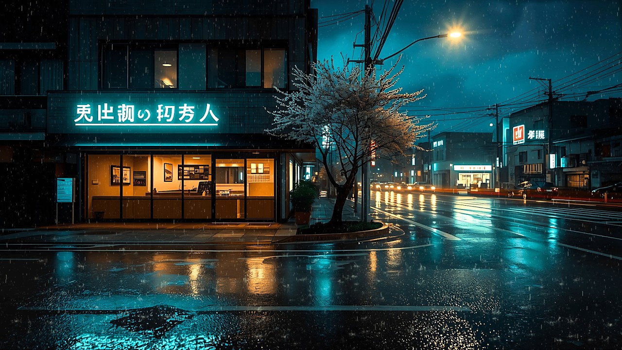 A Quiet Rainy Night in Tokyo 🌧️ Calm Lofi Music for Relaxation & Sleep