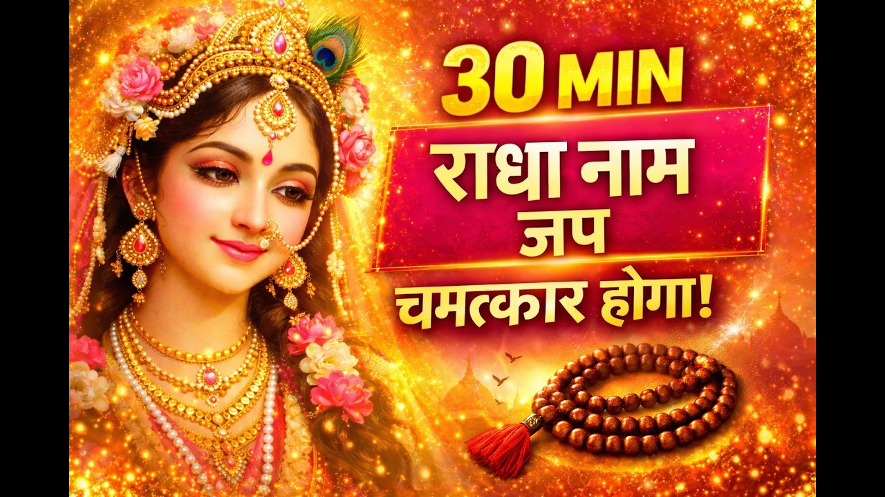 सिर्फ 30 मिनट में चमत्कार | Radha Naam Jap 30 Min | मनोकामना पूर्ण होगी