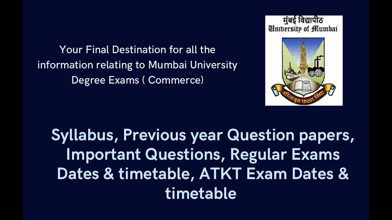 Mumbai University Exam Timetable and Paper Pattern discussion