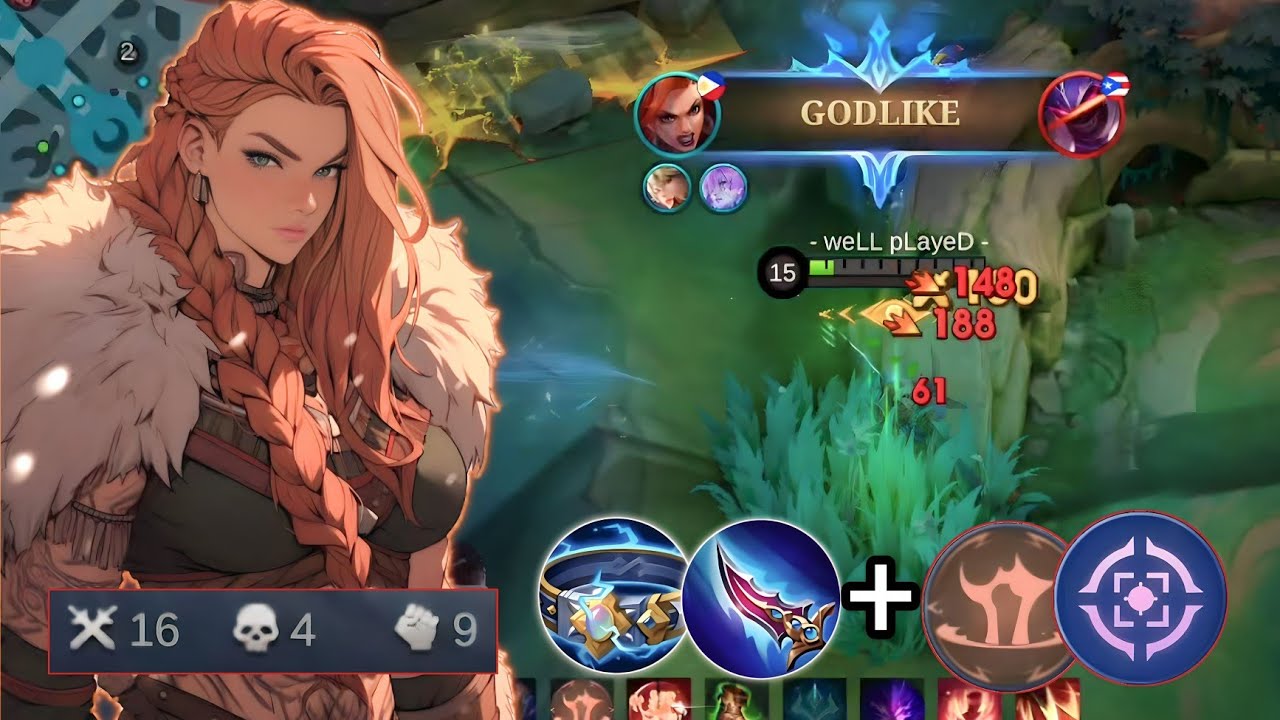 Exp Lane Hilda Pro Build and Emblem 2024 | Mobile Legends