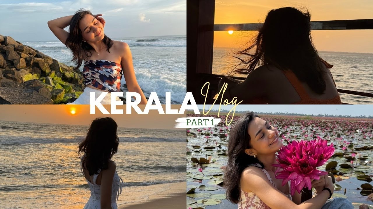 KERALA Vlog 🌴| Kochi, Kumarakom, Varkala | Houseboat, Water lilies & Beaches  🌊 | Divisha Agrawal