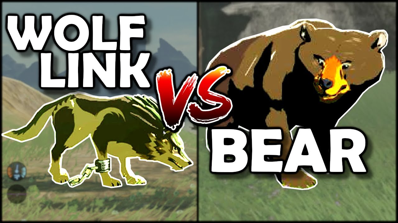 Wolf Link FIGHTS Bear  - Zelda Breath of the Wild (BotW) | The Basement