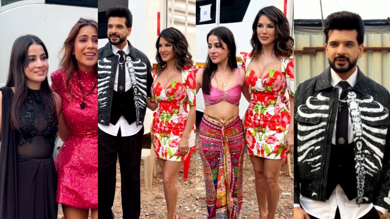 Sunny leone Karan Kundra Nia Sharma Urfi Javed At Show Shoot in Mumbai Today 