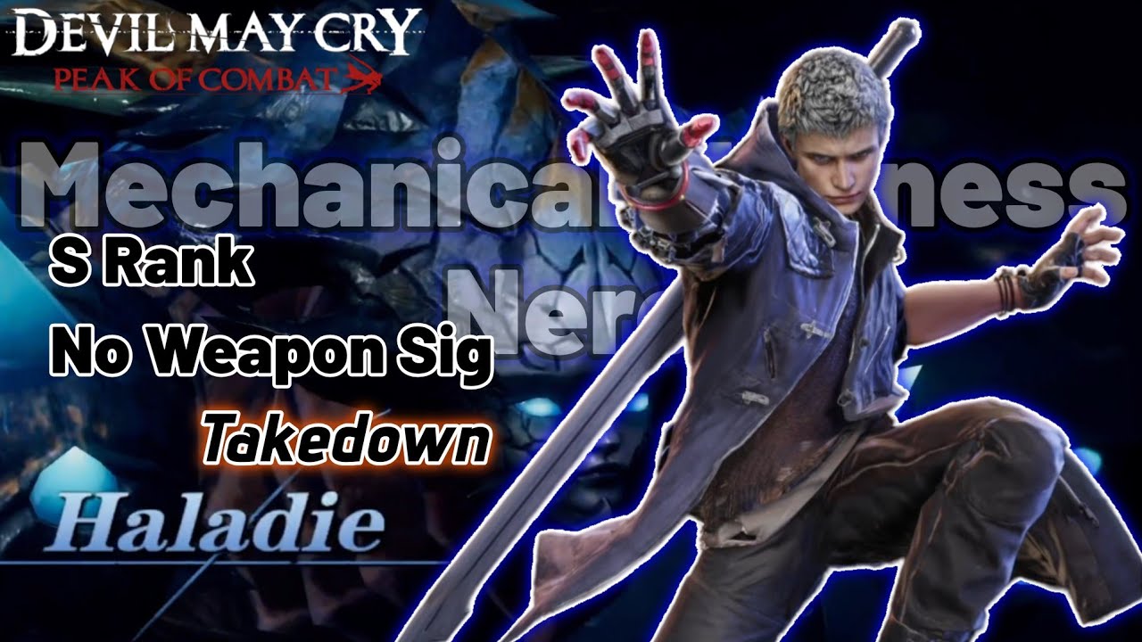 S Rank No Exclusive Weapon Mechanical Madness Nero Defeats Haladie | Devil May Cry Peak of Combat