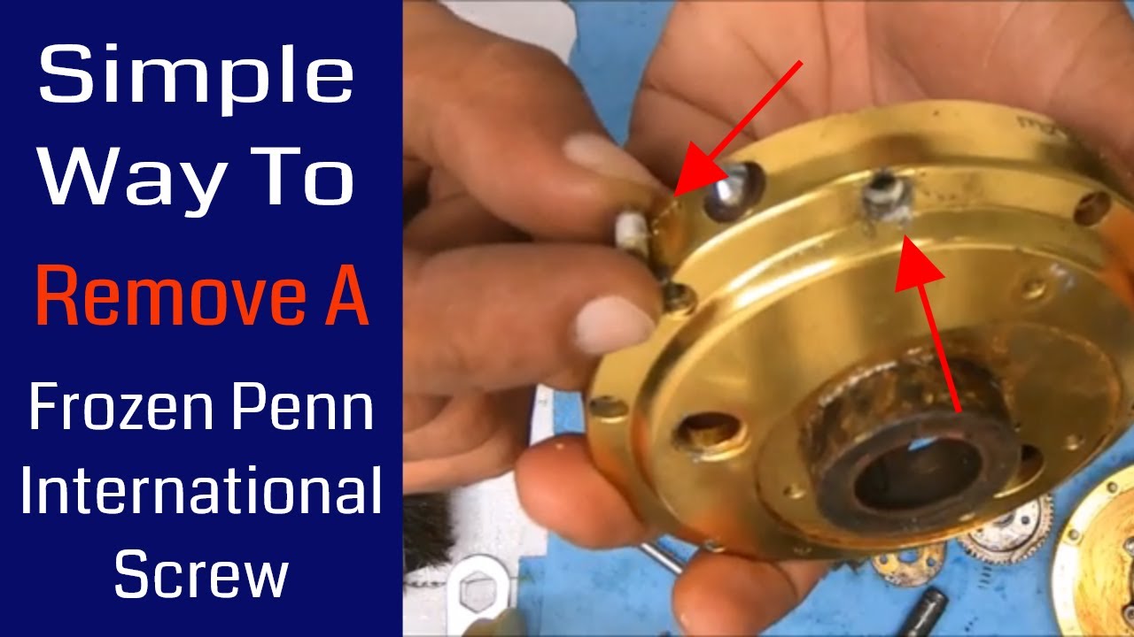 How To Remove A Frozen Penn International Screw - Fishing Reel Repair