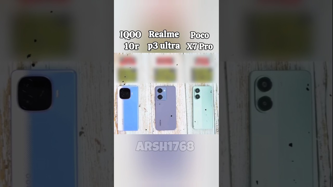iQOO neo 10r vs realme p3 ultra vs poco x7pro speed 🚀 test 🤯#shorts