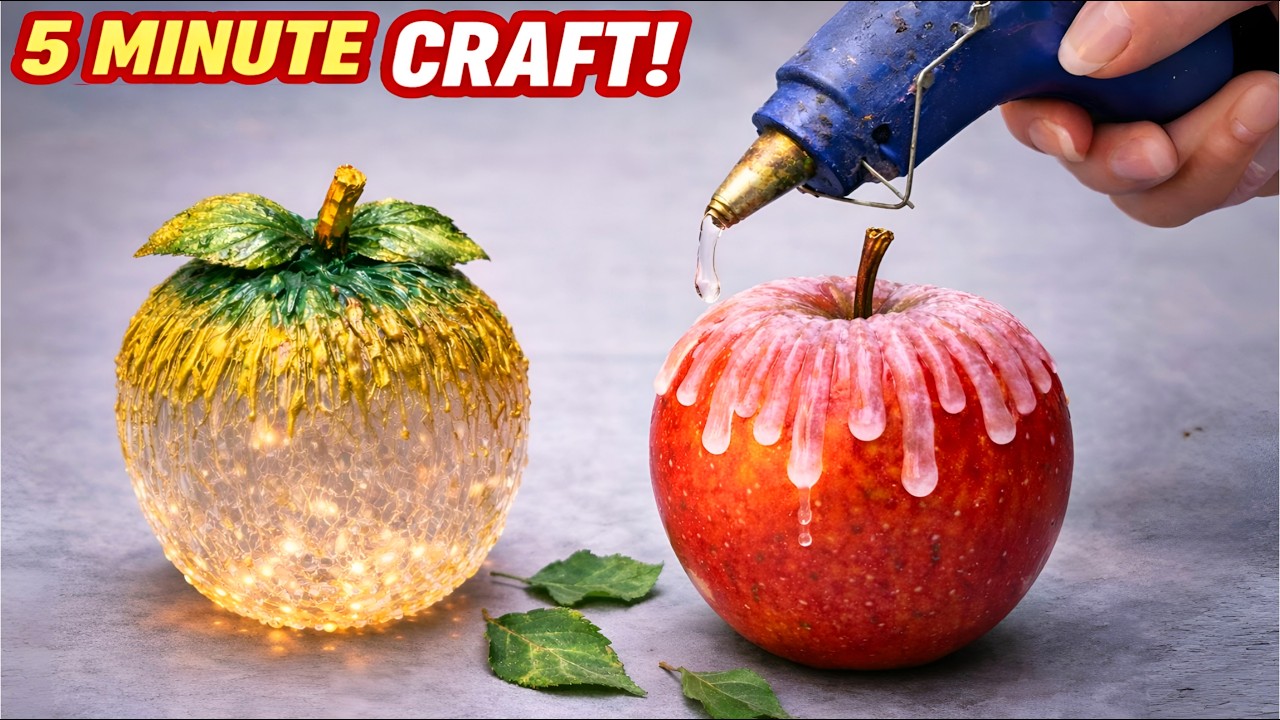 ONLY HOT GLUE?🍎 5 Minute Craft That Looks Expensive