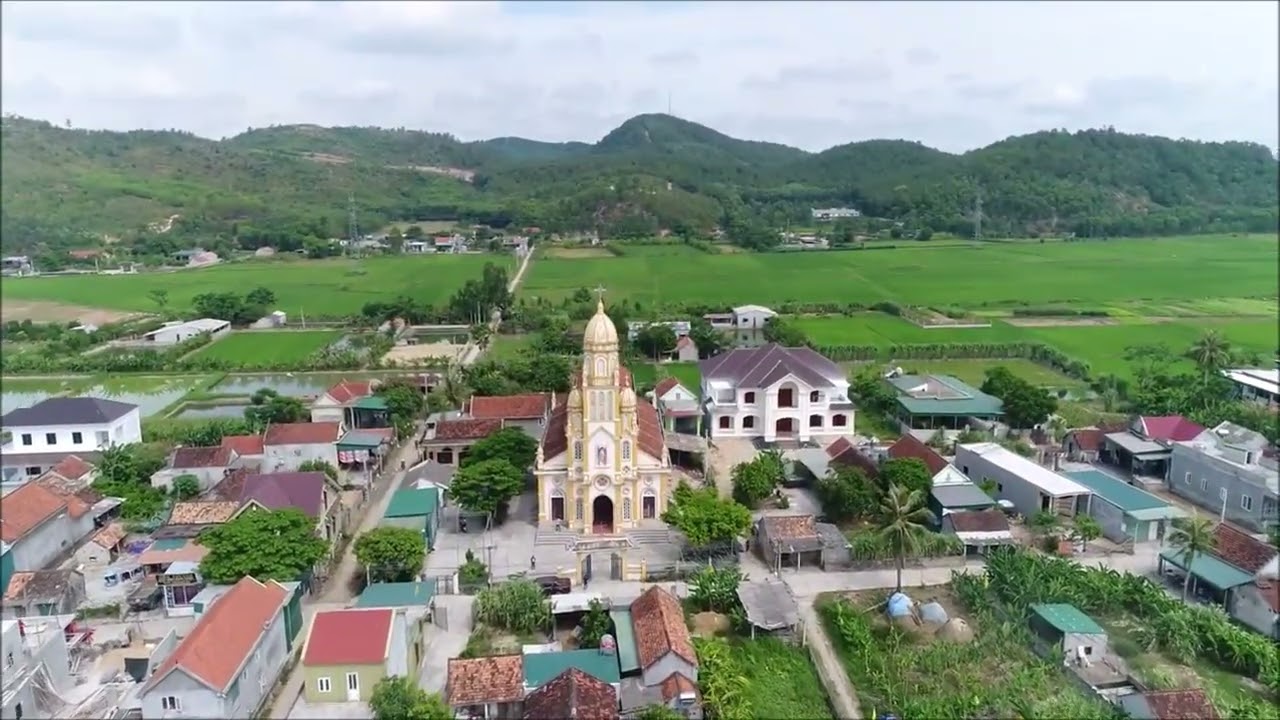 flycam toàn cảnh Giáo họ Đồng Yên
