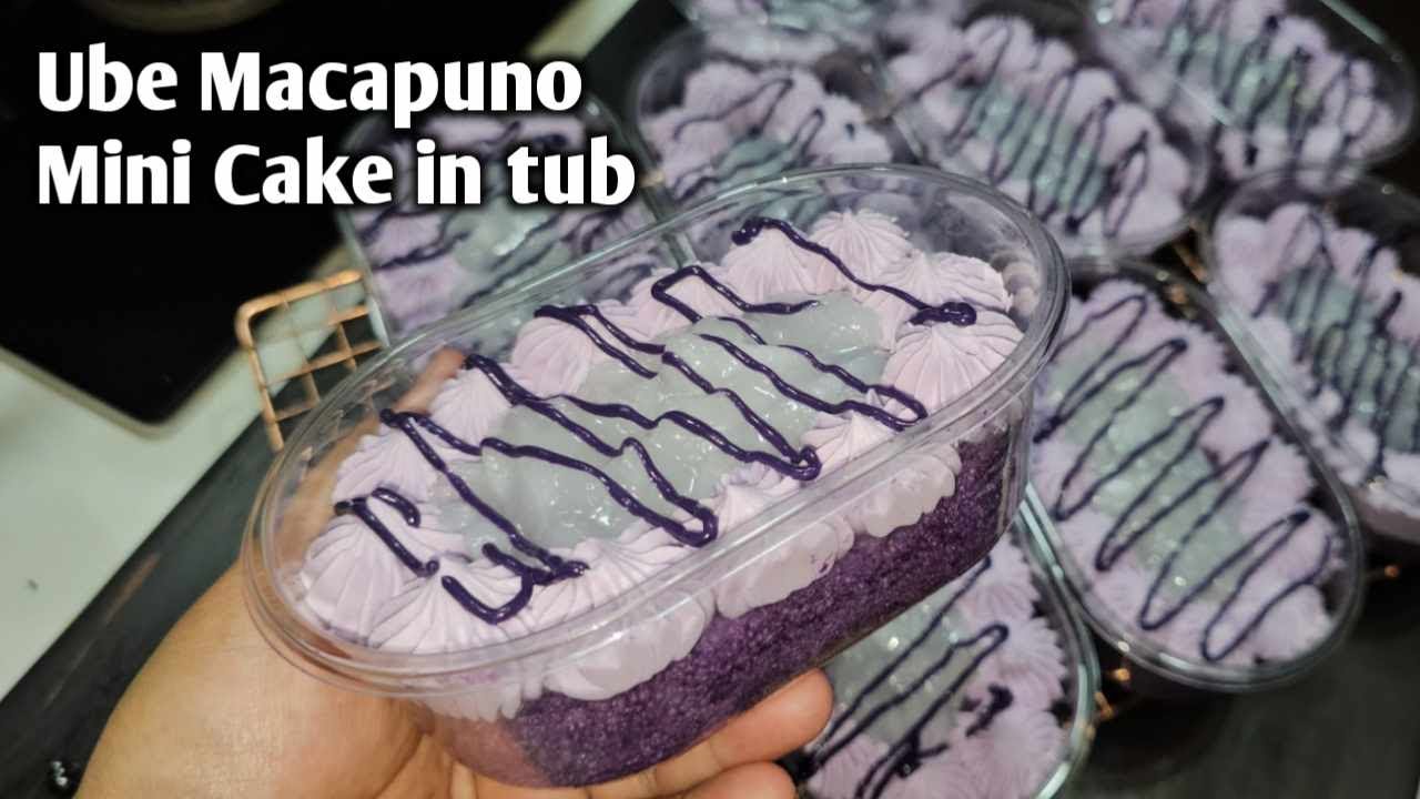 Ube Macapuno Mini Cake in tub Madiskarteng Nanay by mhelchoice