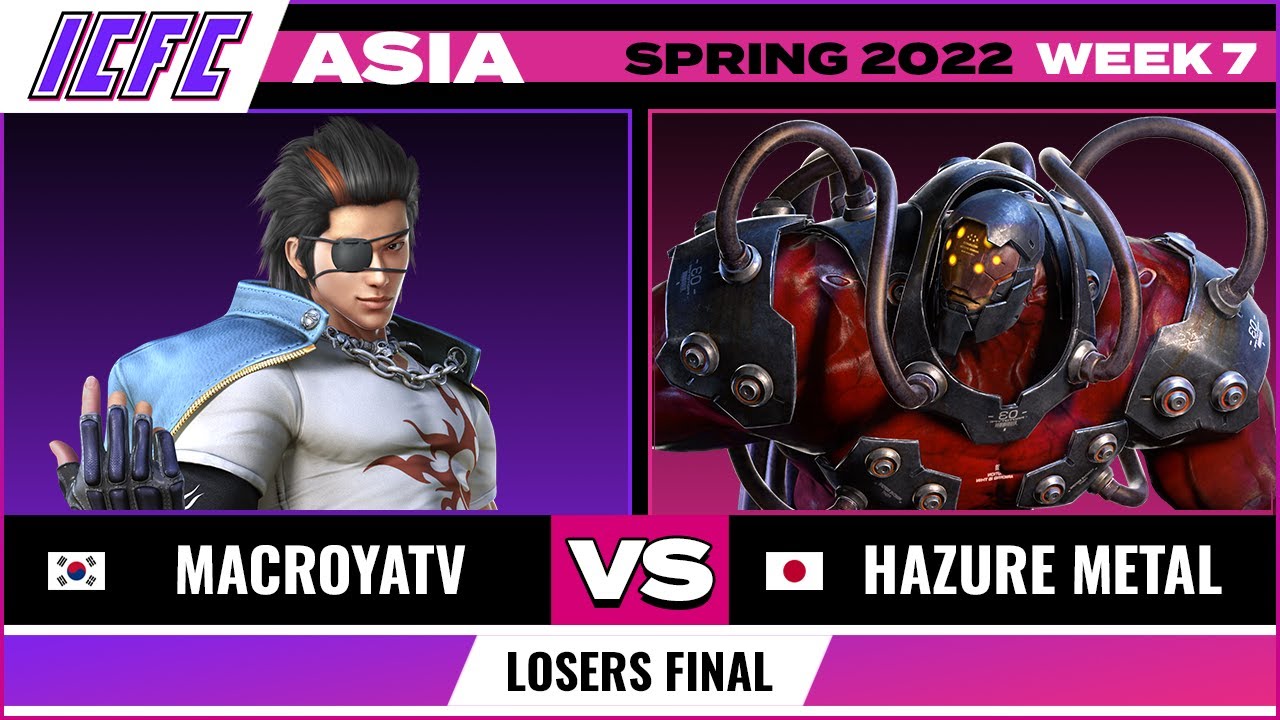 MacroyaTV (Hwoarang) vs Hazure Metal (Gigas/Kuma) Loser Final - ICFC TEKKEN Asia: Spring 2022 Week 7