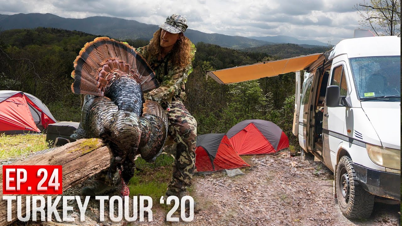 TENNESSEE PUBLIC LAND MOUNTAIN GOBBLERS! - Turkey Touring in a Van!