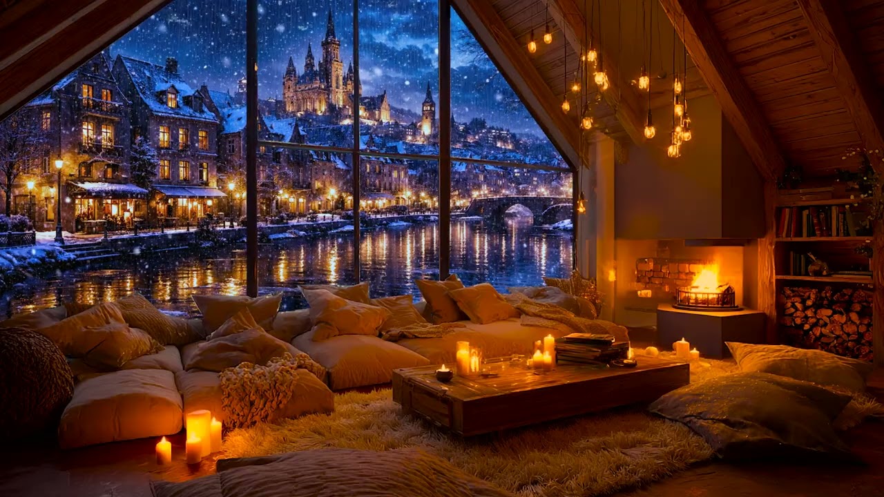 Rainy Night in an Old European Village 🌧️ Smooth Jazz 3H | Cozy, Relaxing & Chill Vibes