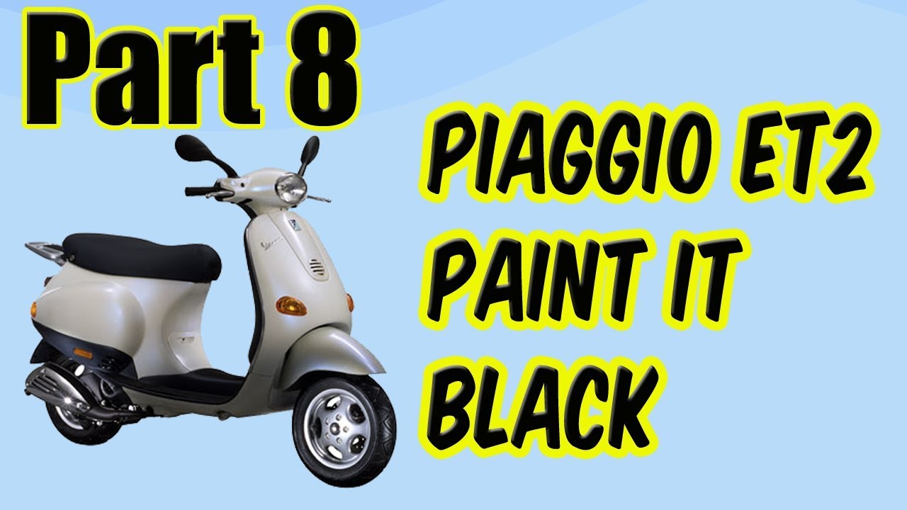 Vid 8 Piaggio ET2 50cc Vespa Respray Paint It Black