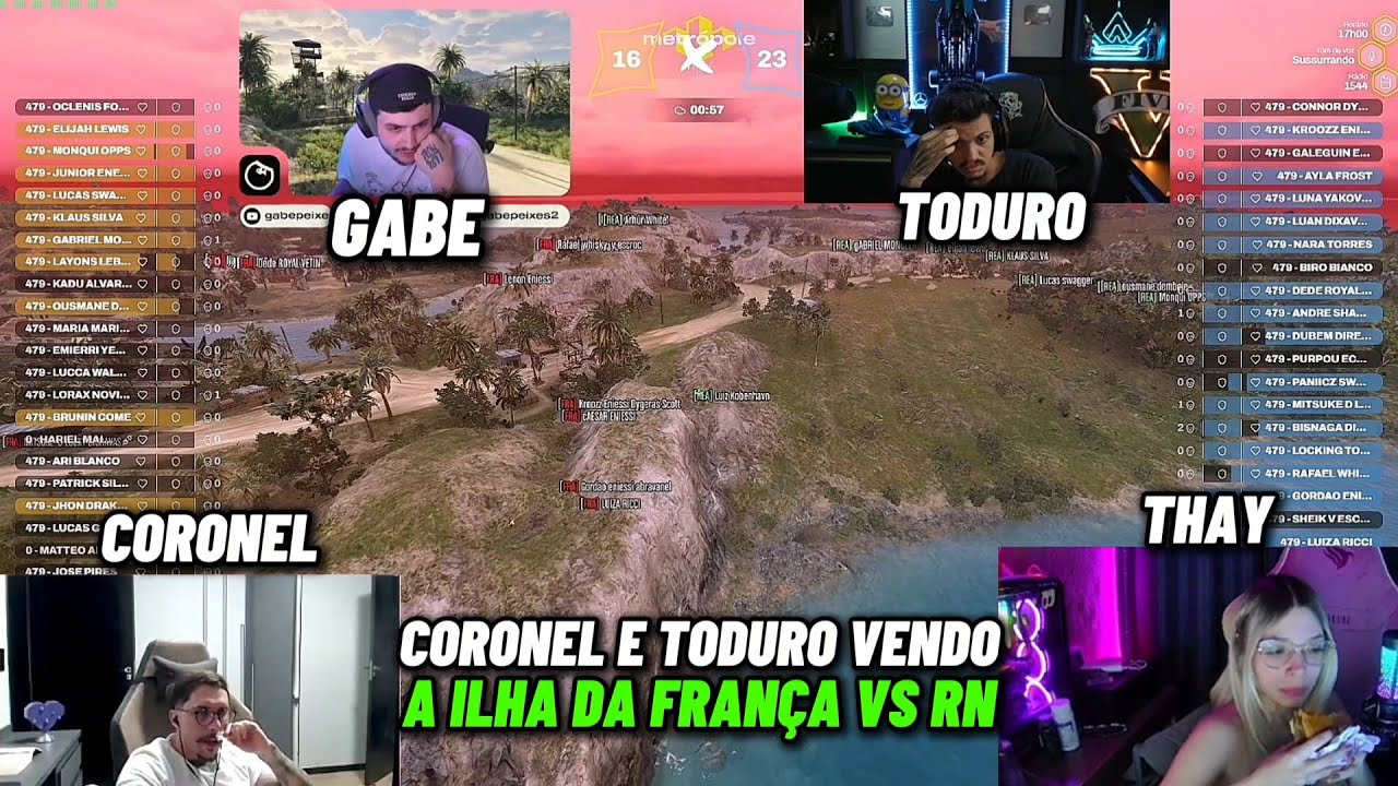REAÇÃO DO TODURO THAY E CORONEL COM A ILHA DA FRANÇA VS RN