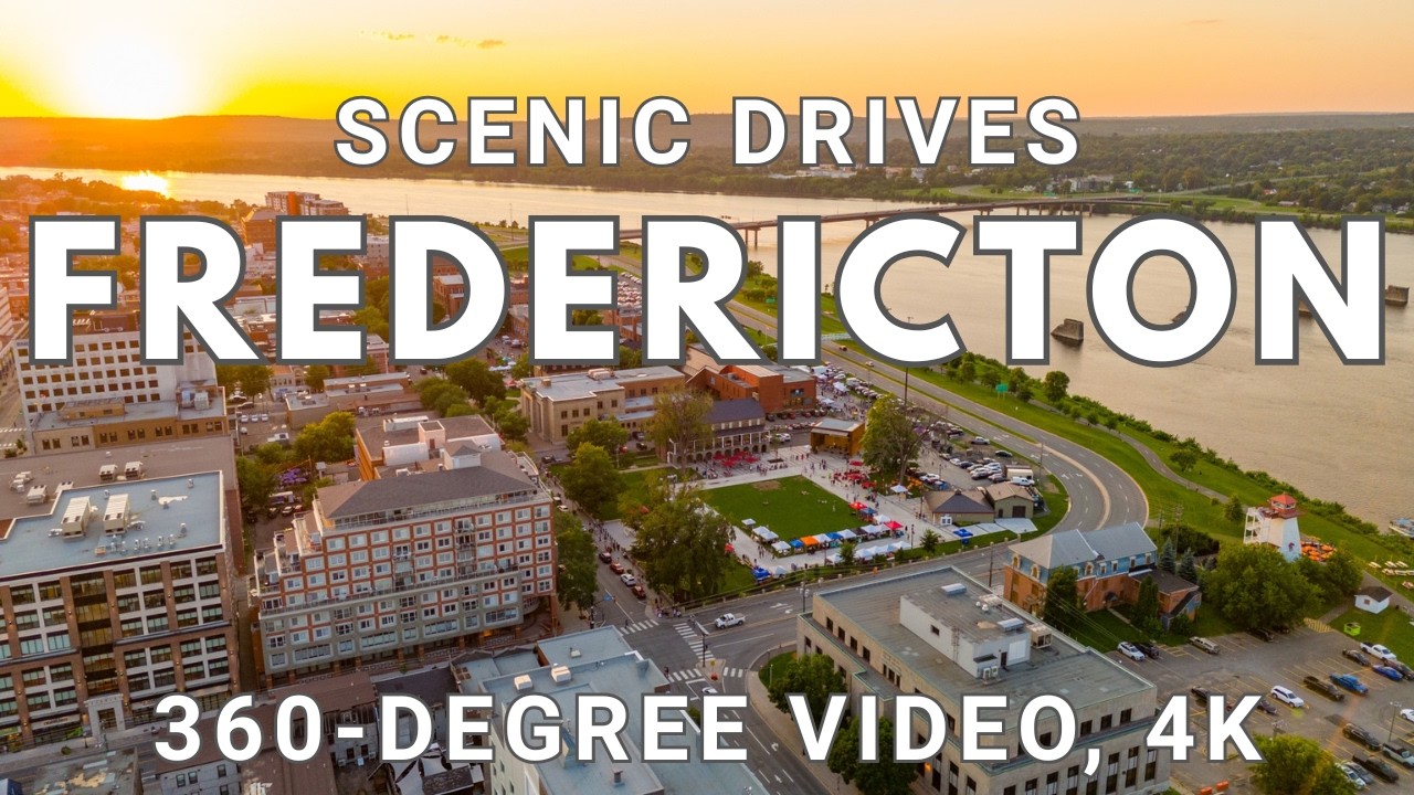 Driving Canada| Motorcycle from Fredericton to Burton, New Brunswick. (360-degree video in 4K)