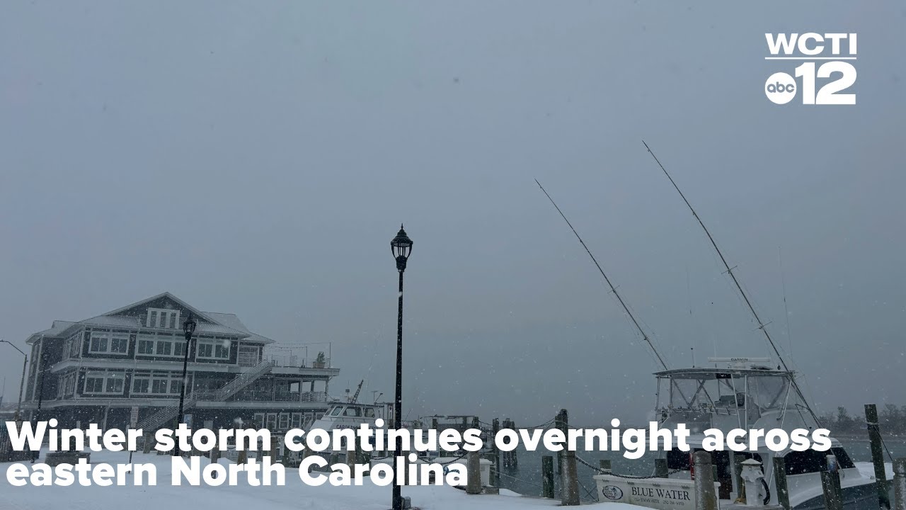 Winter storm continues overnight across eastern North Carolina