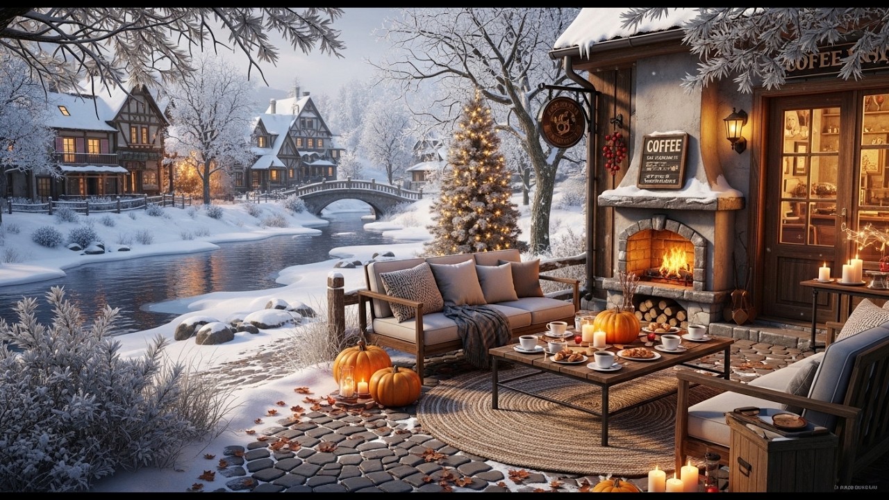 Relaxing Winter Cafe Jazz ❄ Cozy Coffee Shop Ambience for Calm Energy and Deep Focus