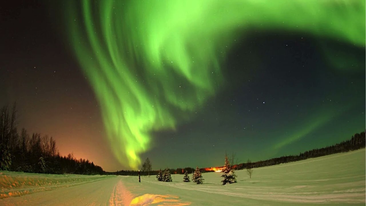 Northern Lights Winter Free Tv Art Wallpaper Screensaver Home Decor Digital Snow