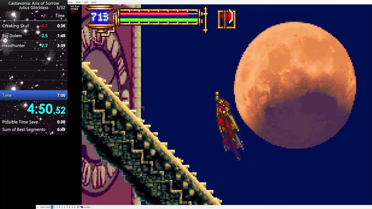 Aria of Sorrow Speedrun: Julius Any% Glitchless in 6:59