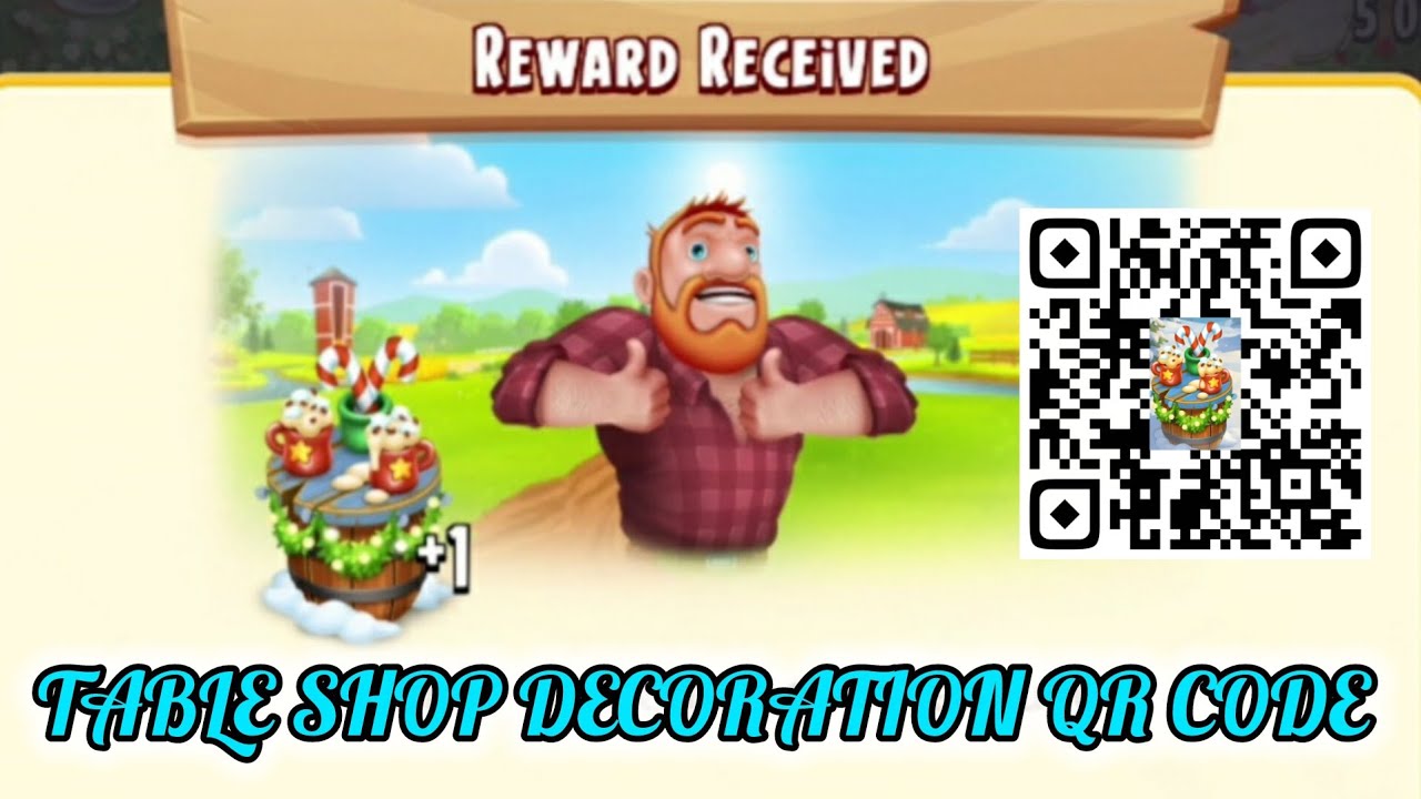 HayDay - 🎁 New QR CODE Table Shop Decoration Free Redeem in Hayday December winter season 🎁