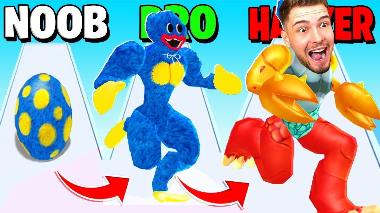 NOOB vs PRO vs HACKER in MONSTER EGG!? (HUGGY WUGGY EI)
