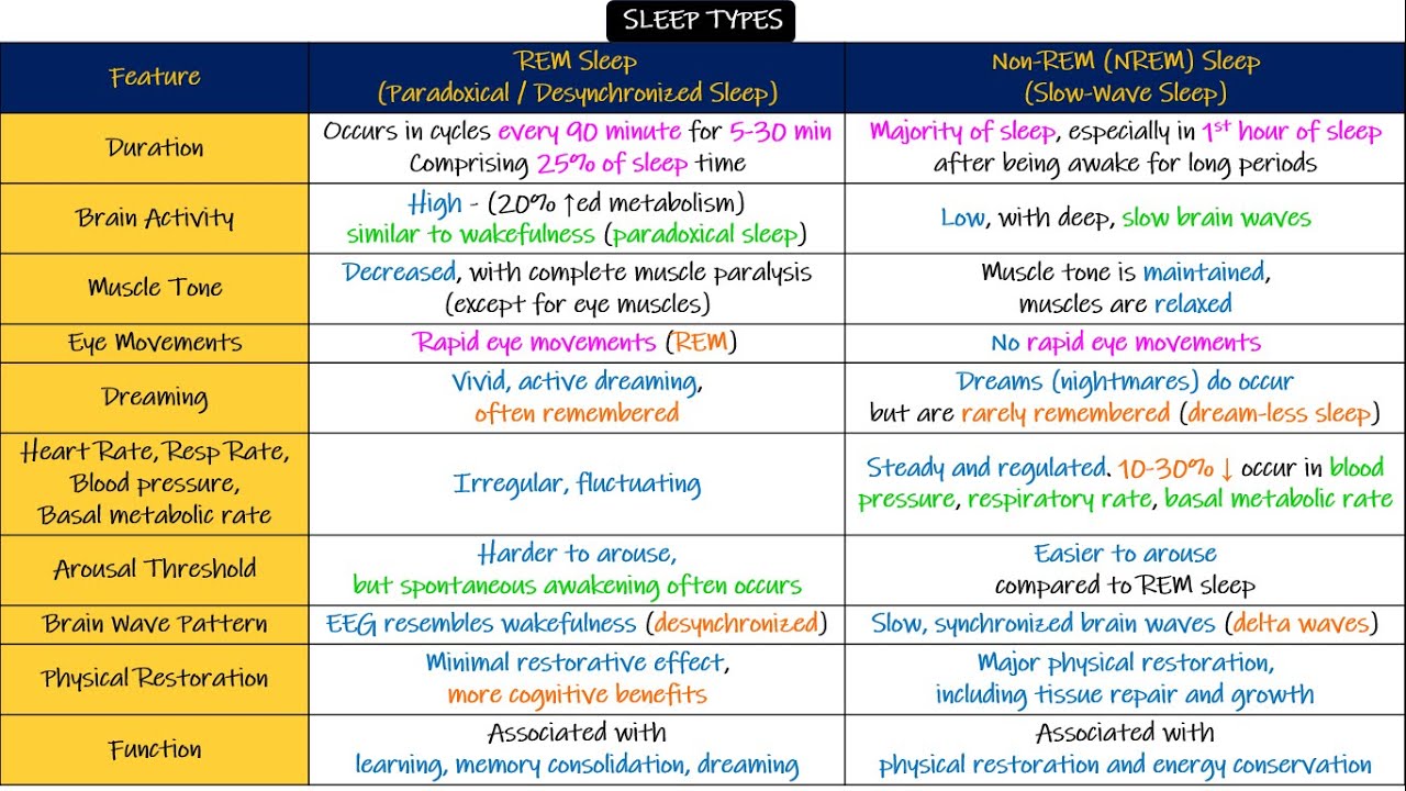 REM & Non-REM Sleep. Chapter 60 part 1. Guyton and Hall Physiology.