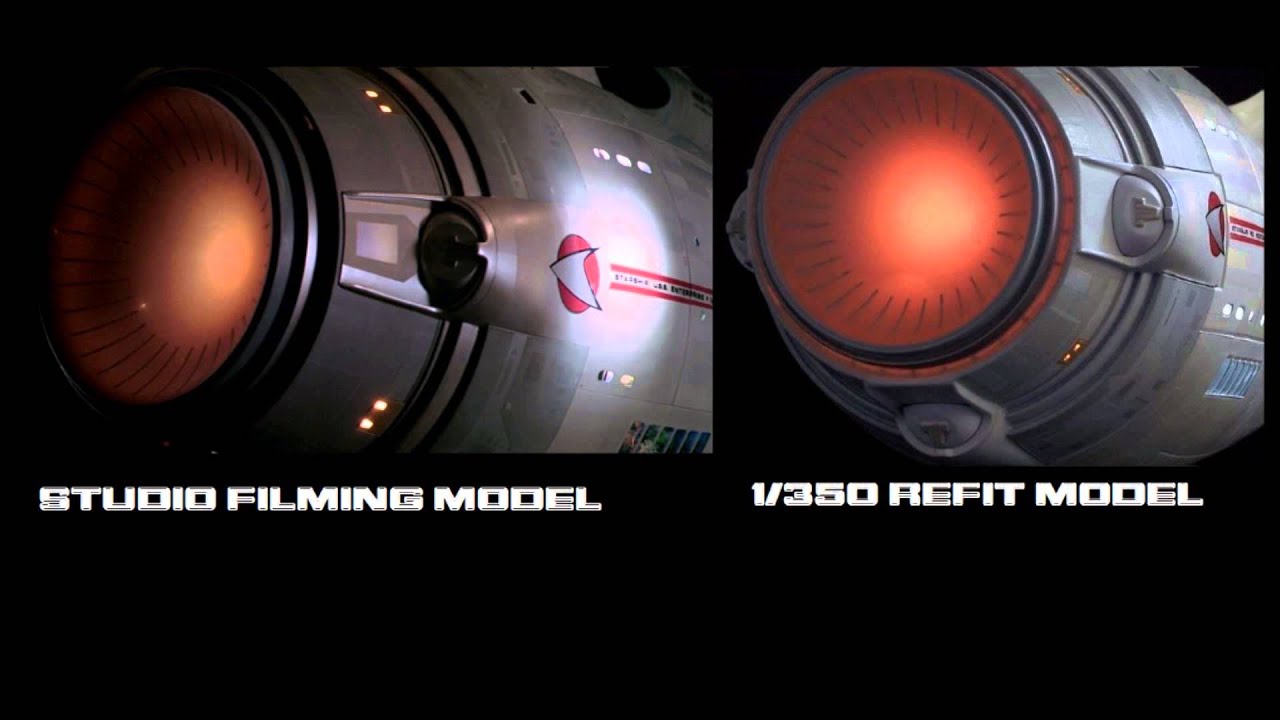USS ENTERPRISE Refit 1/350 Replica and TMP 8 Foot Filming Model Comparison