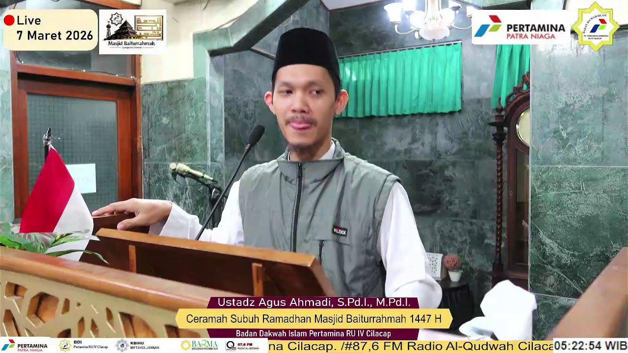 Ceramah Subuh Ramadhan Masjid Baiturrahmah 1447 H., Ustadz Agus Ahmadi, S.Pd.I., M.Pd.I.
