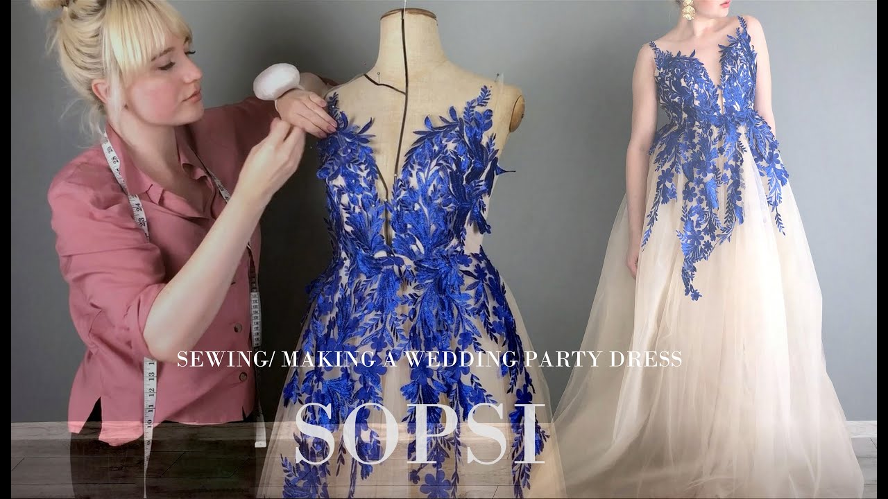 Sewing /Making a wedding party dress / Tutorial/ Szycie sukni