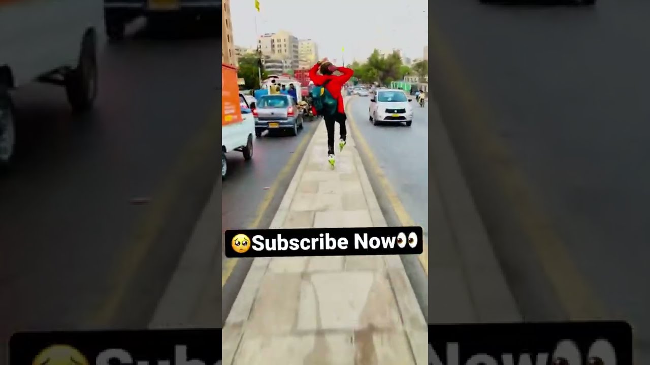 Karachi Danger Roads inline Skating😱#freestyle #sameerskater #shorts #trend #pakistanskater #2022