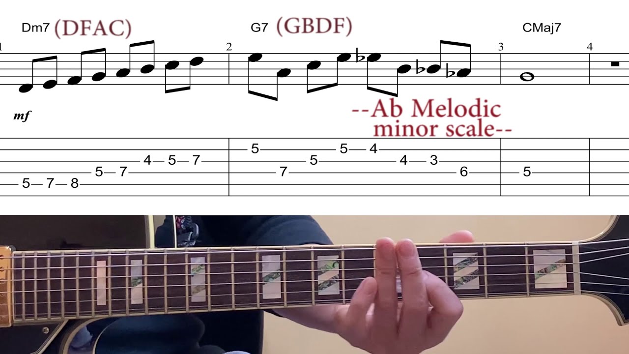 (TAB) 2-5-1 Jazz licks + Analysis