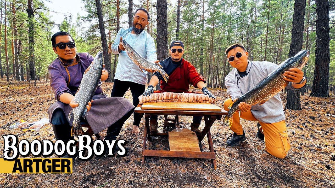 FISH BOODOG: First Time Ever! Mongolian HOT-STONE Grilling Gone EXTREME! | Boodog Boys