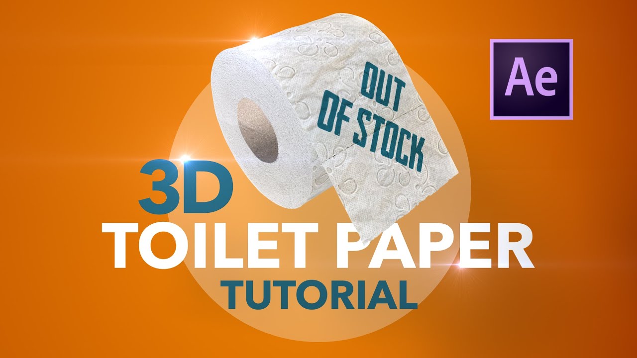 Create REALISTIC 3D TOILET PAPER in After Effects | CC Cylinder Tutorial
