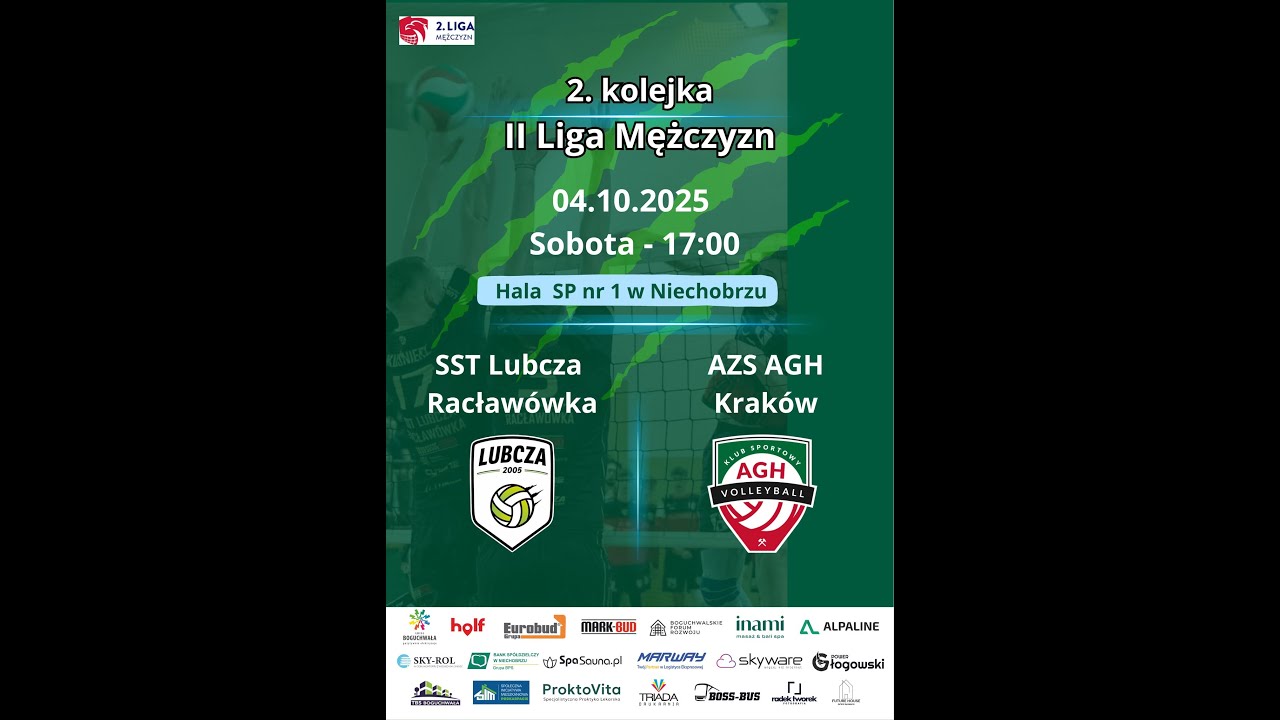 SST Lubcza Racławówka - AZS AGH Kraków -  II ligi Polska Siatkówka