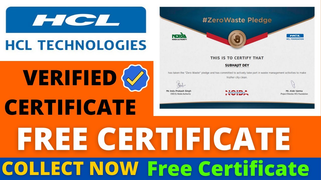 Free Certificate By HCL Technologies || Free MAR Certificate || Free Certificate Online || HCL