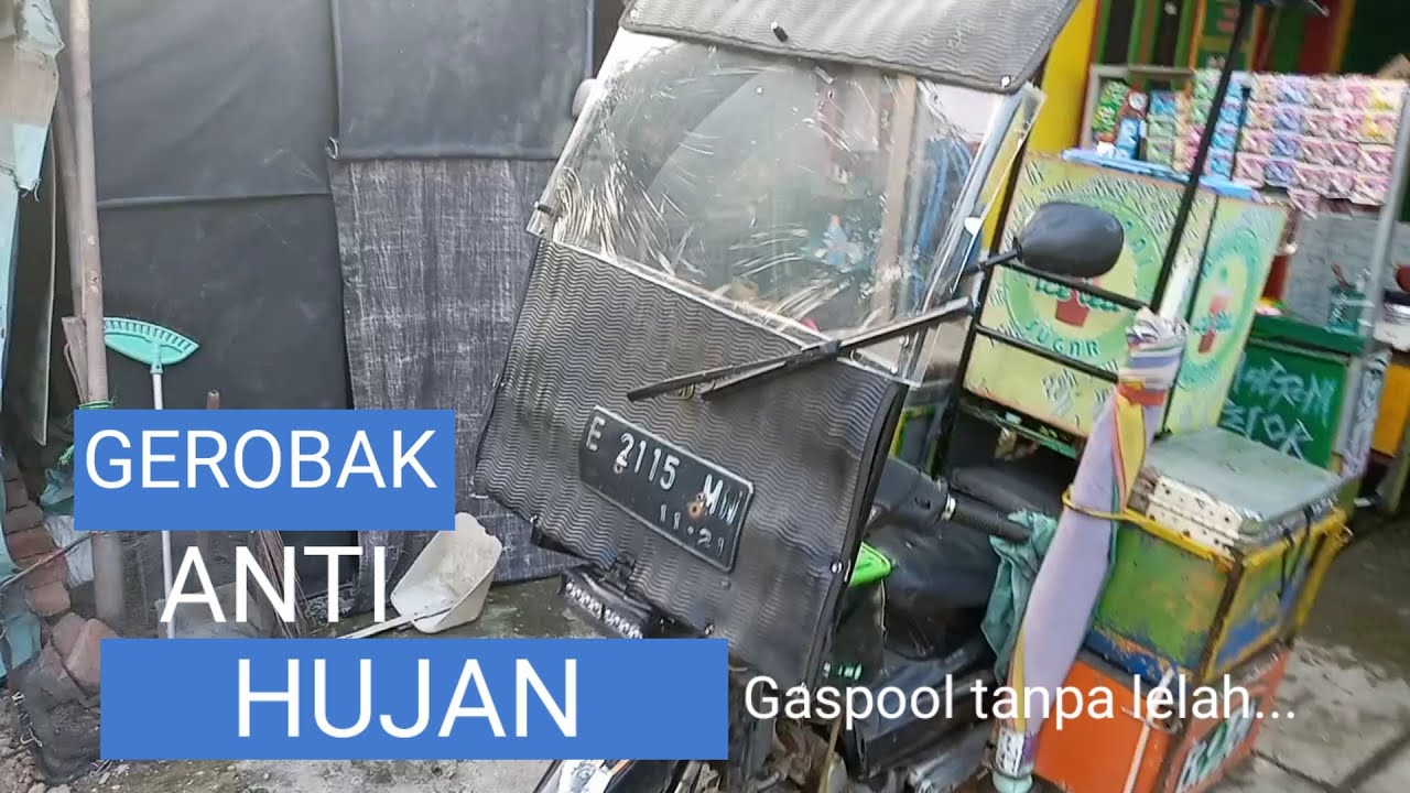 Yang lagi viral terbaru nih,gerobak unik anti badai dan hujan!!!