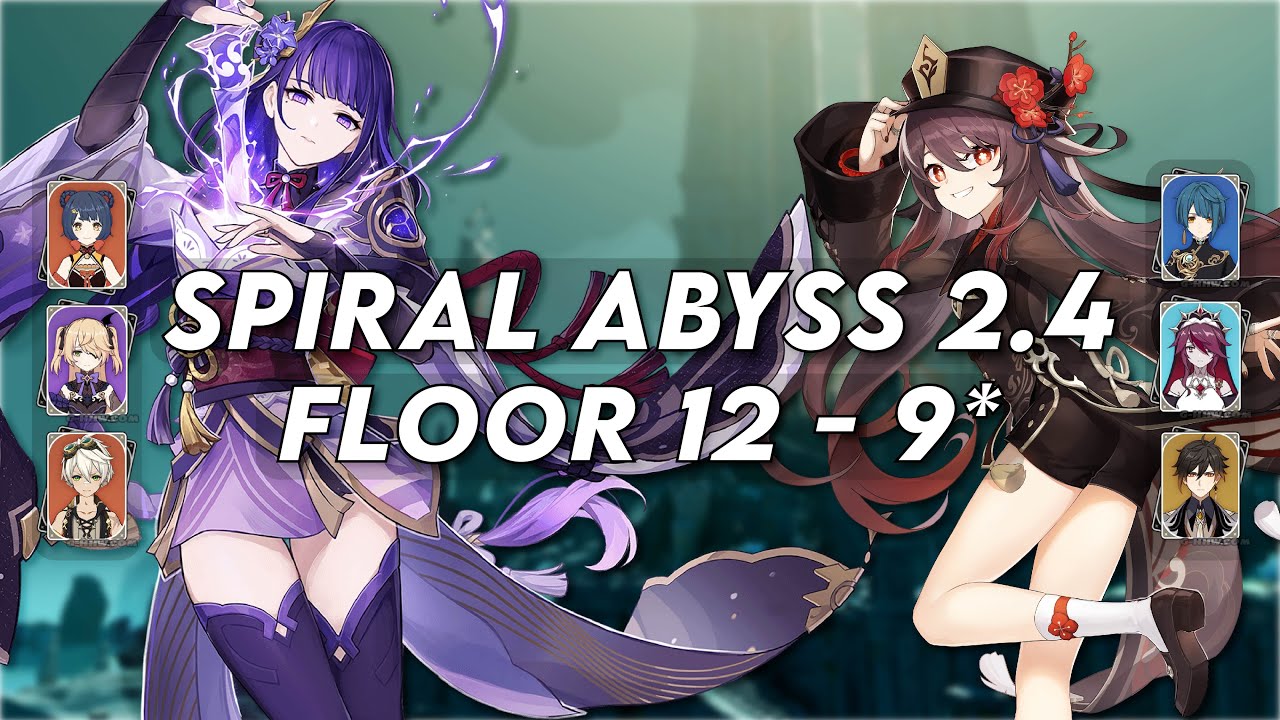 Raiden Shogun C0 (Overload Team) & Hu Tao C0 - Spiral Abyss 2.4, Floor 12 - 9 Stars | Genshin Impact