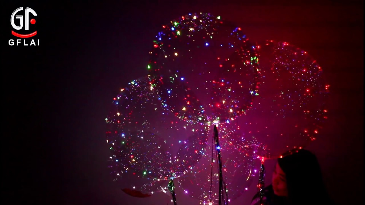 GFLAI.COM - Led Balloon Colorful Transparent Round Bubble with String Lights