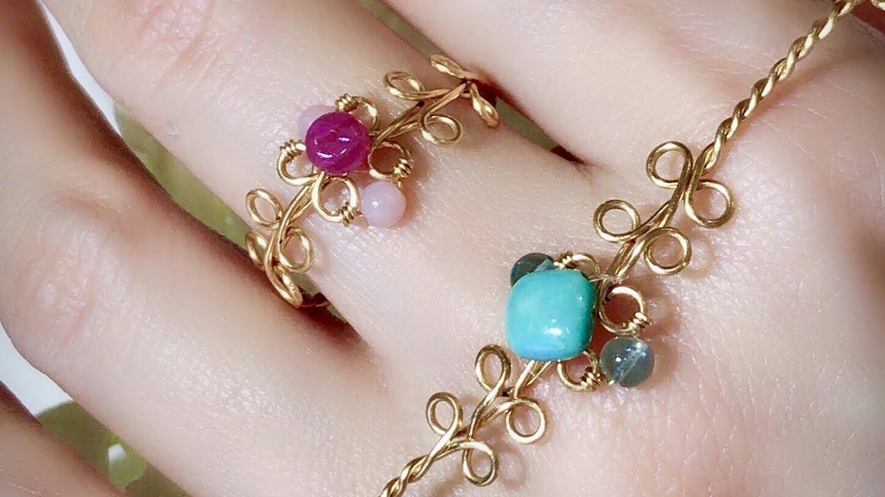 簡単♪ワイヤーレースリングの作り方♪full解説動画♪ diy rings♪