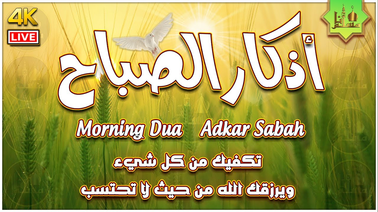 اذكار الصباح بصوت جميل هادئ مريح للقلب 💚 إذا قلته كفاك الله ورزقك من حيث لا تحتسب Adkar Sabah HD