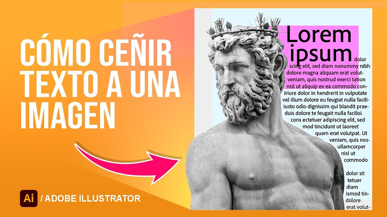 Cómo ceñir un texto al contorno de una imagen en Adobe Illustrator