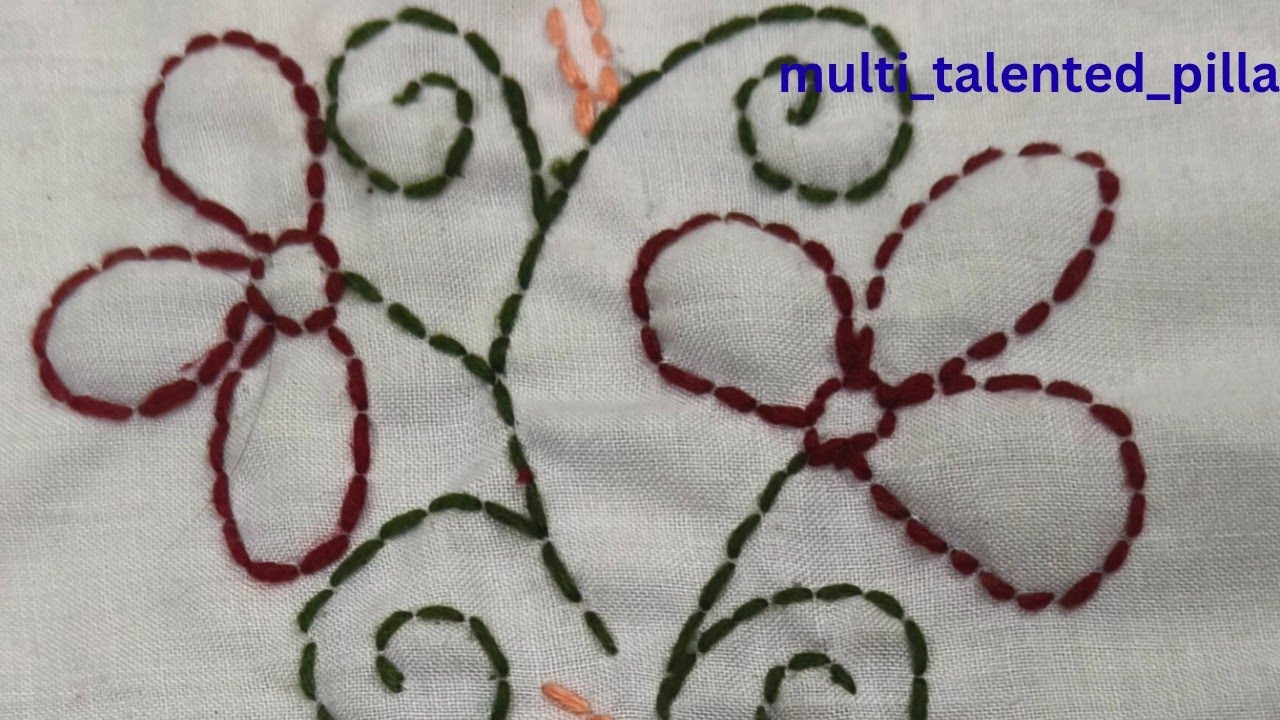 Embroidery Class - 1 Back stitch