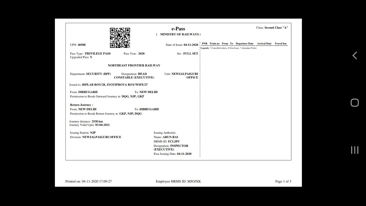 E-Pass for Railway Employee|| How to apply for E-Pass by the Employee||