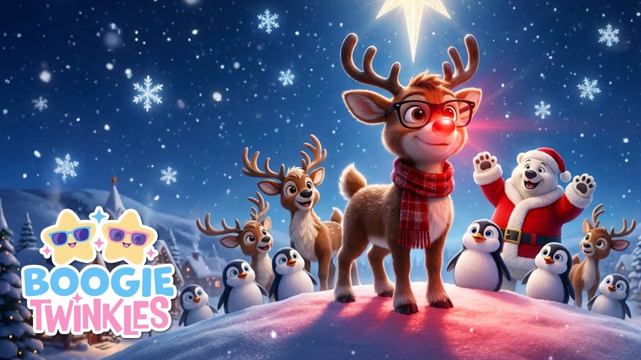 Rudolph The Red Nosed Reindeer | Christmas Song For Kids | Boogie Twinkles Nursery Rhymes