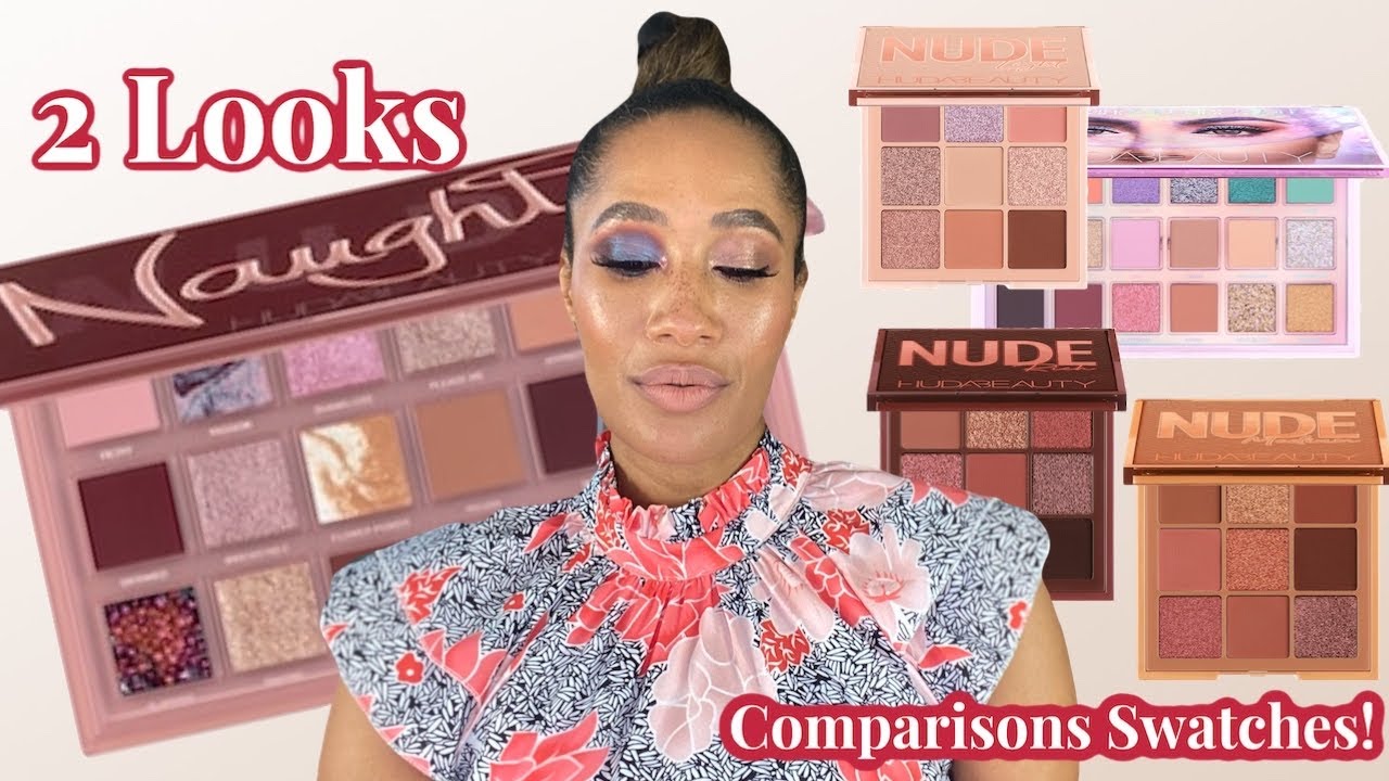 НОВАЯ ПАЛЕТКА HUDA BEAUTY NAUGHTY NUDE | 2 варианта макияжа глаз и множество свотчей!