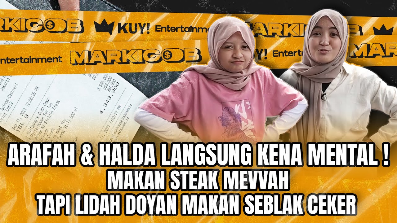 KOCAK‼️ ARAFAH & HALDA MAKAN STEAK MEVVAH⁉️ TAPI LIDAH DOYAN MAKAN SEBLAK CEKER‼️