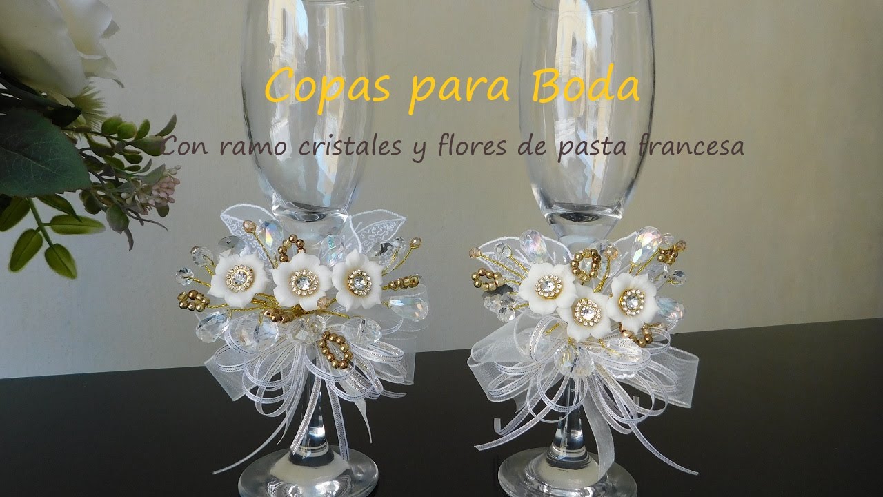 Copas para Boda Con ramo de cristal cortado modelo KE
