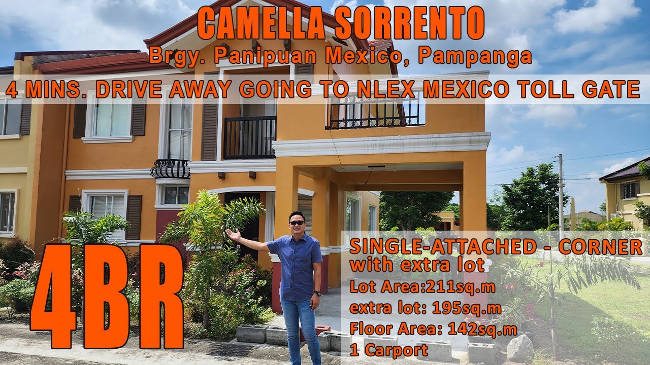 CAMELLA SORRENTO SINGLE-ATTACHED CORNER LOT HOUSE AND LOT FOR SALE NEAR NLEX MEXICO TOLL GATE